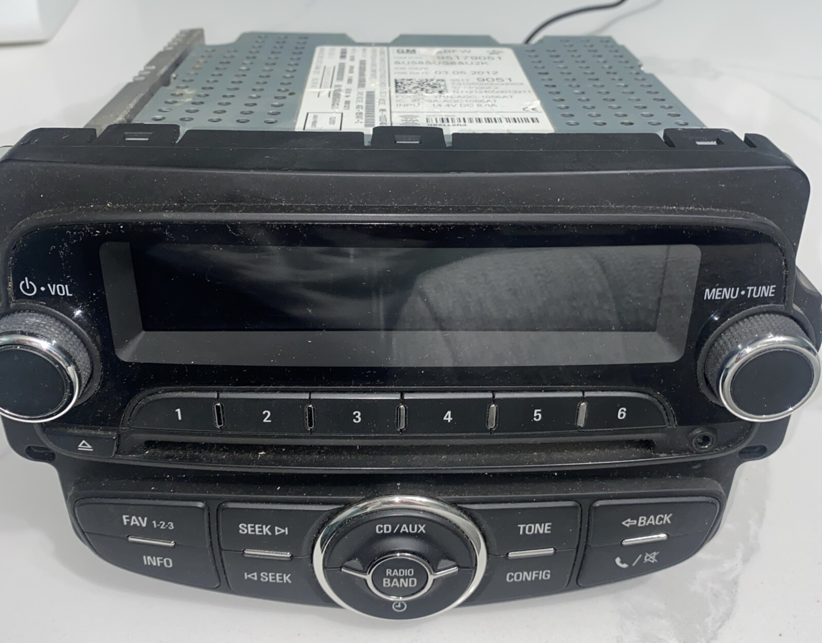 Chevrolet 95494106 Original Car Radio XM Used. Untested Date 2012