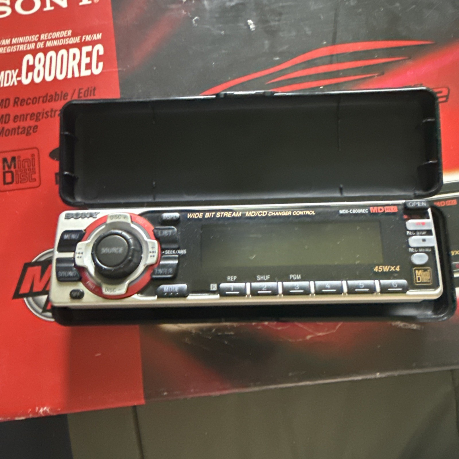 Sony MDX-C800REC MiniDisc Receiver w/ MD Recording, 1 DIN In-Dash Unit