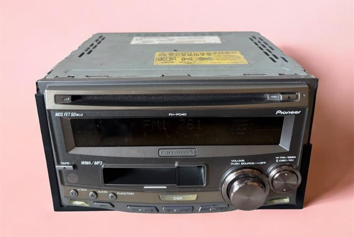 Pioneer Carrozzeria FH-P040 2DIN Cassette CD Car Audio Tuner Used Japan