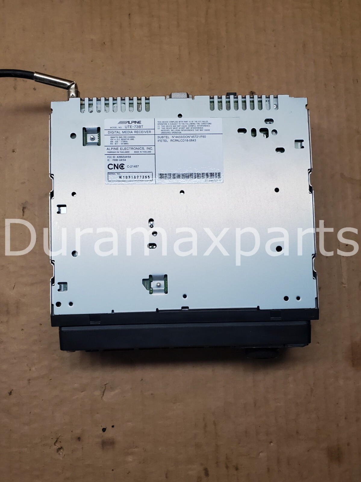 Alpine UTE-73BT Digital Media Receiver w/ Wiring, Pac, & Chime Module