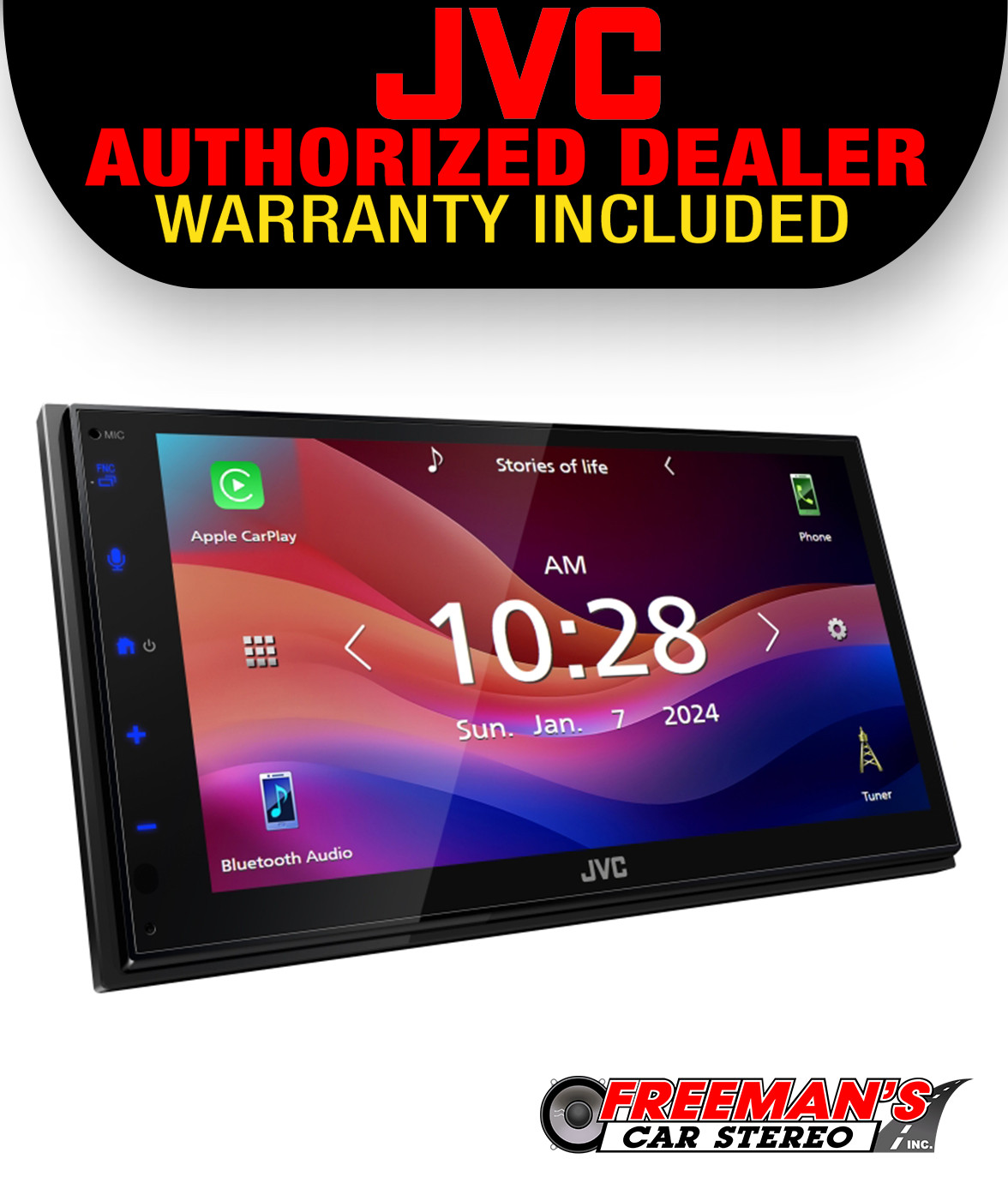 JVC KW-M590BT 6.8″ Capacitive Receiver w/ Apple CarPlay & Android Auto