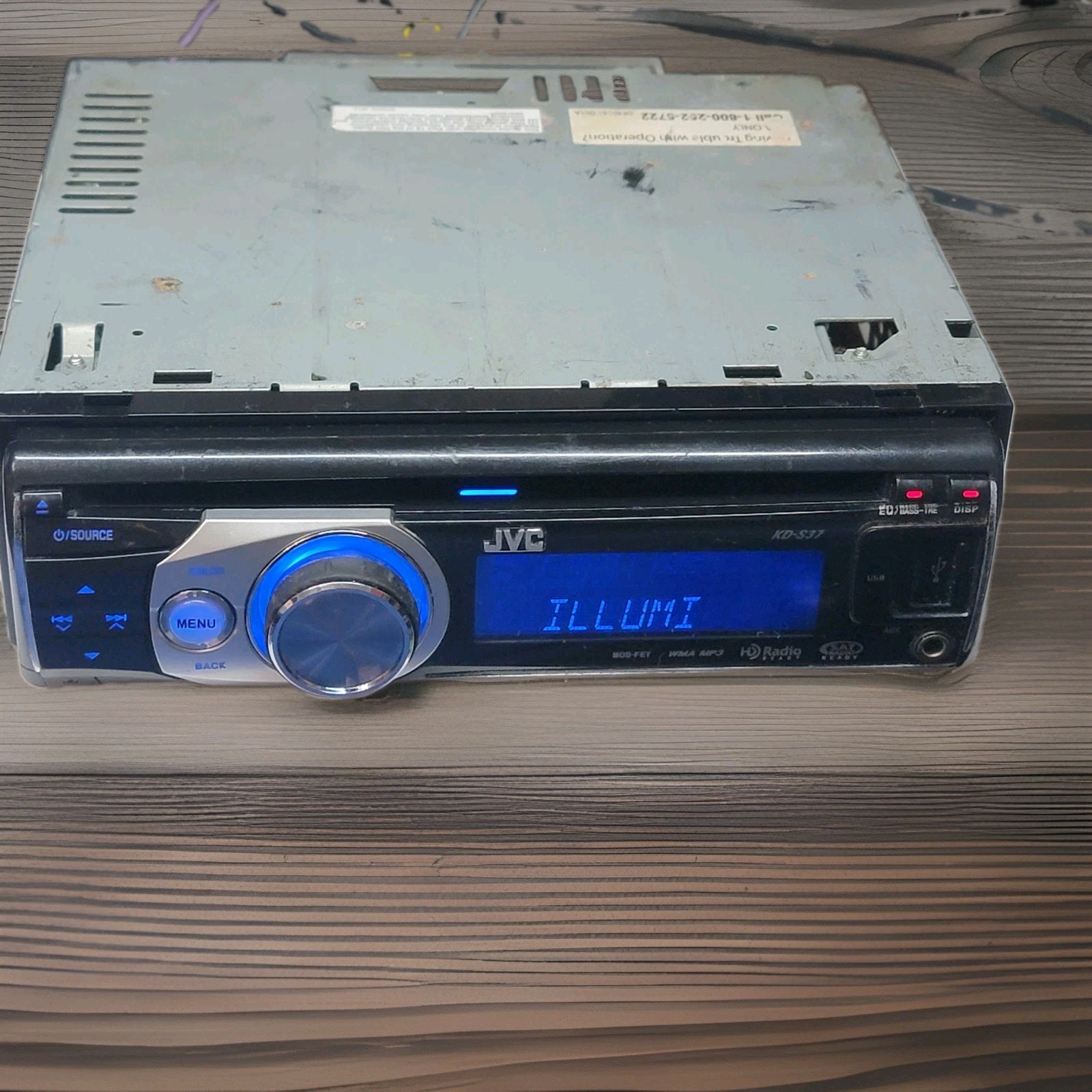 JVC KD-S37 CD/USB/AUX Car Stereo- Fully Tested
