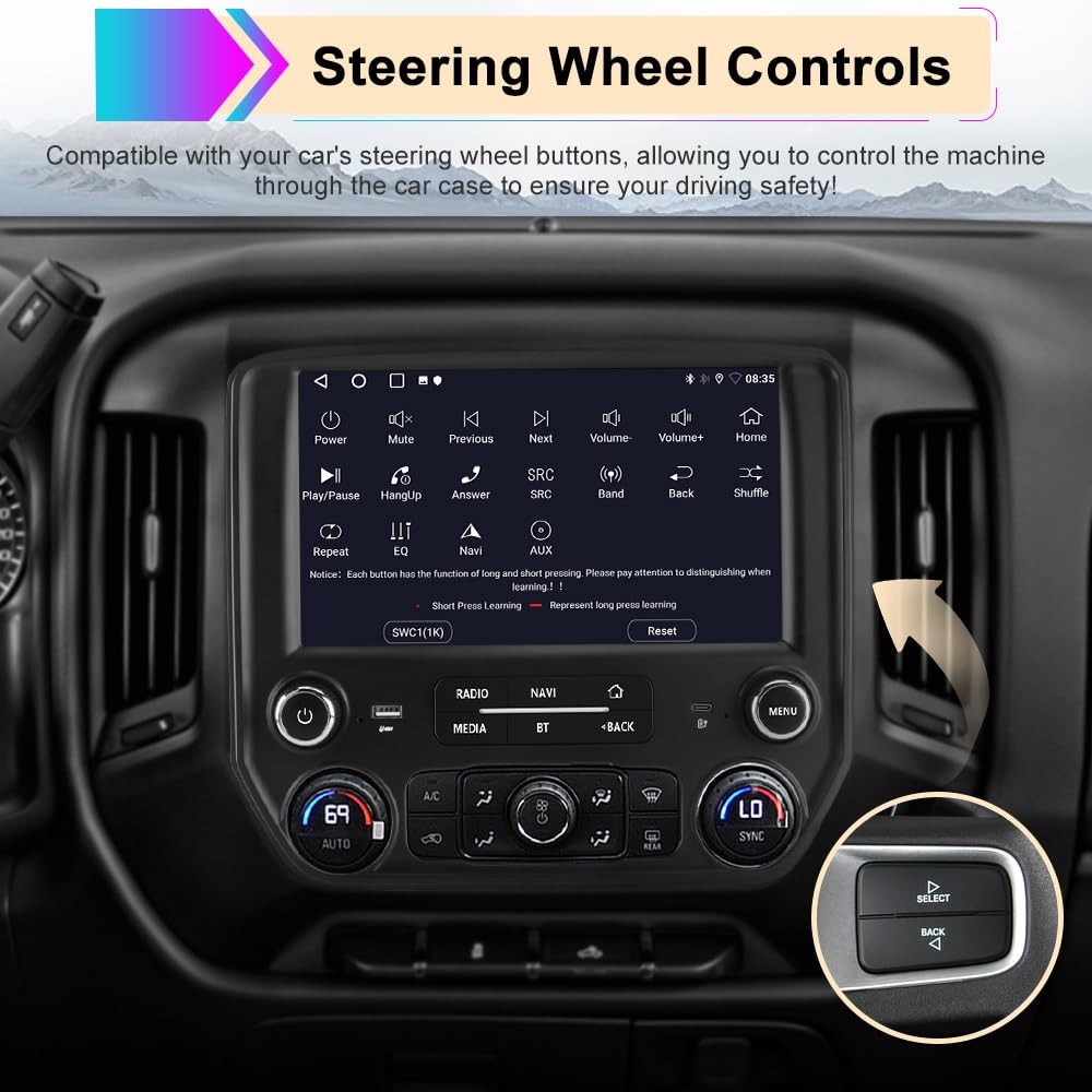 10.1″ Chevy Silverado/GMC Sierra Car Stereo | Wireless CarPlay, Backup Camera
