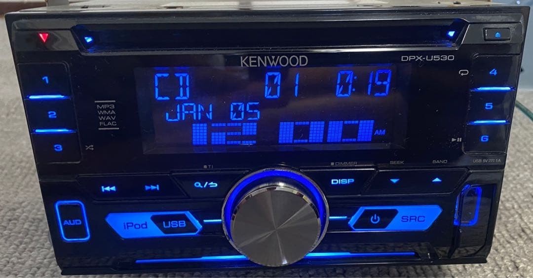 KENWOOD DPX-U530 CD RECEIVER FM AM MP3 WMA WAV 2DIN Black MAX.50W x4 DC14.4V