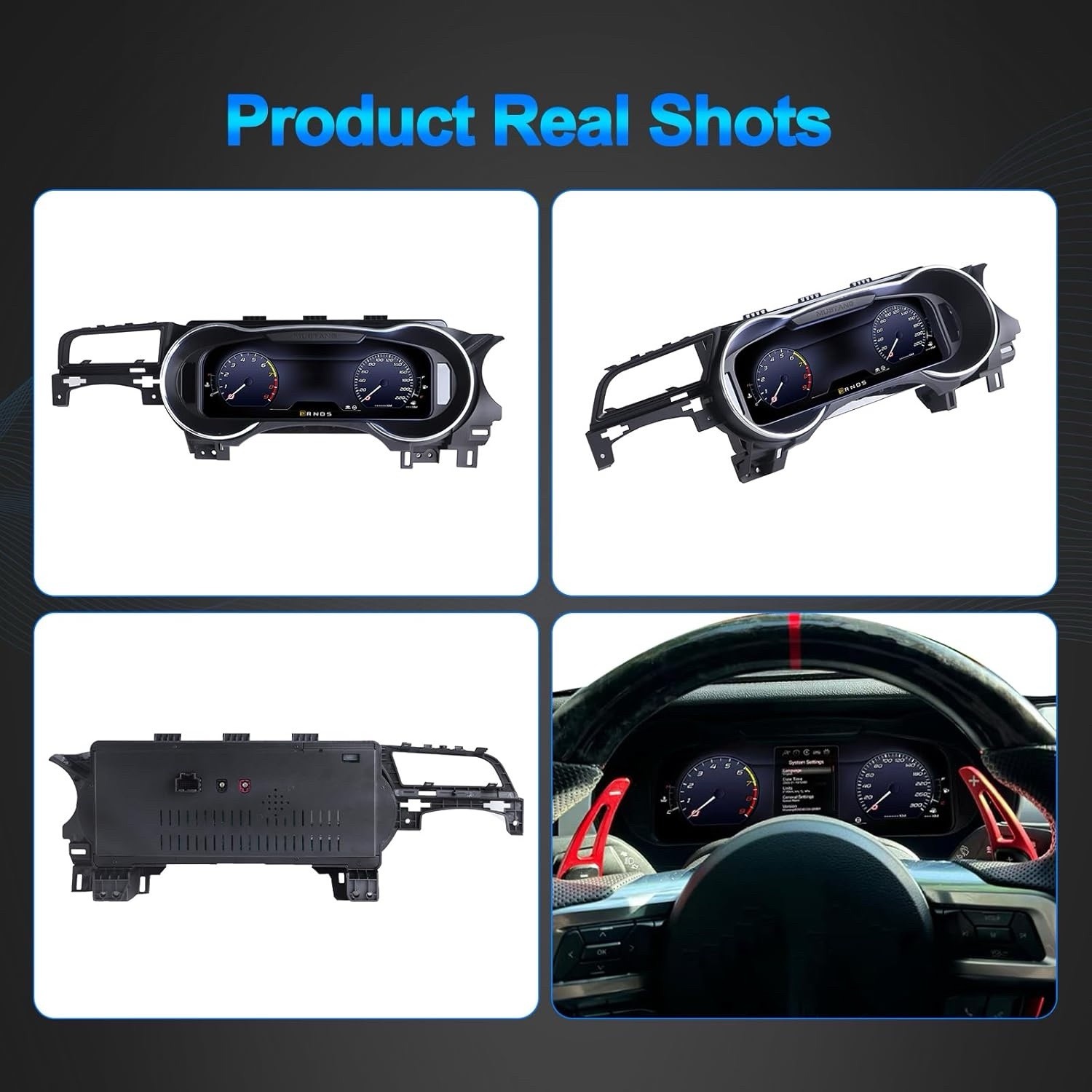 12.3 Inch LCD Digital Cluster Speedometer Instrument for Ford Mustang 2015-2023