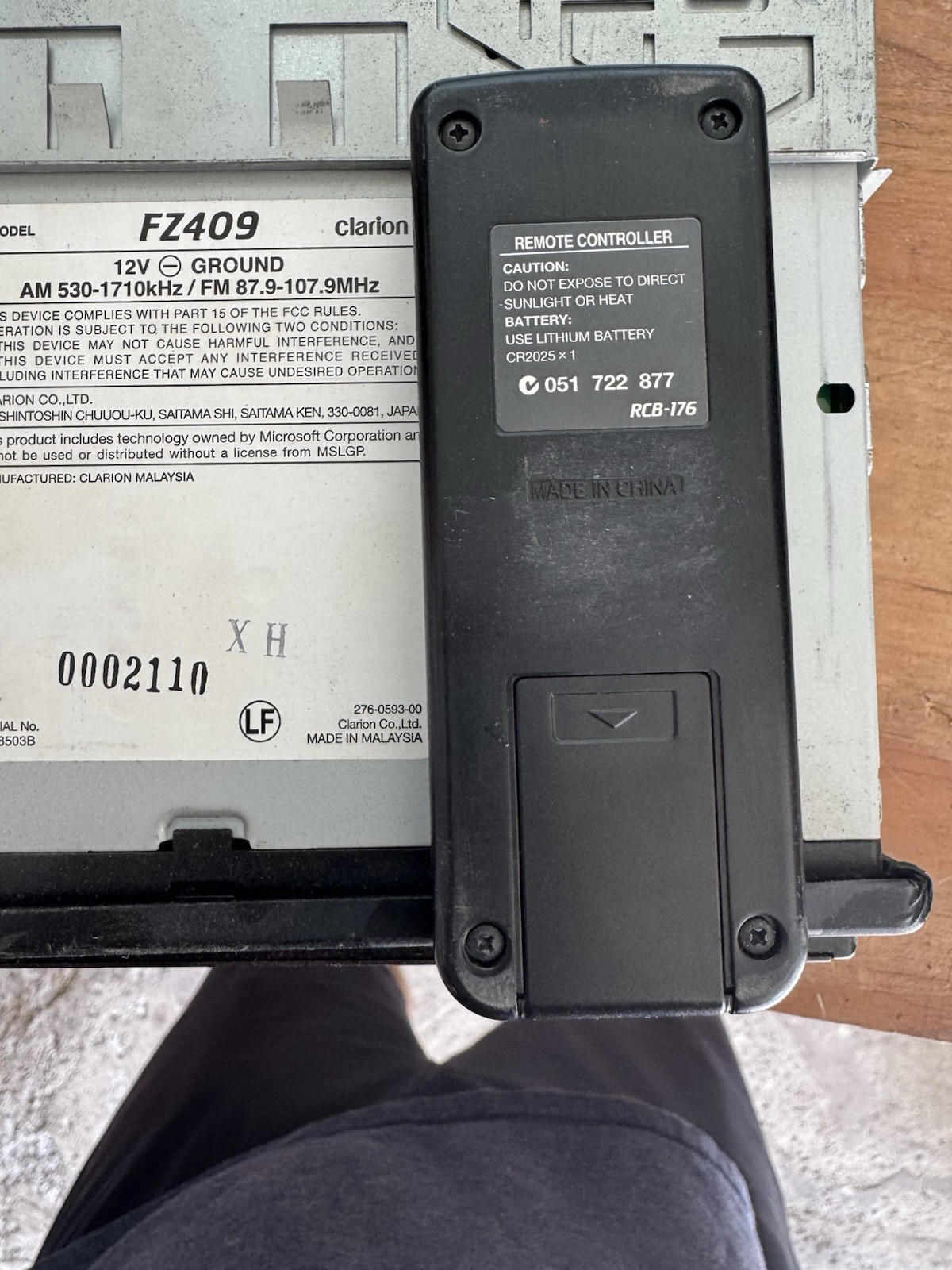 Clarion Media Player Fz409