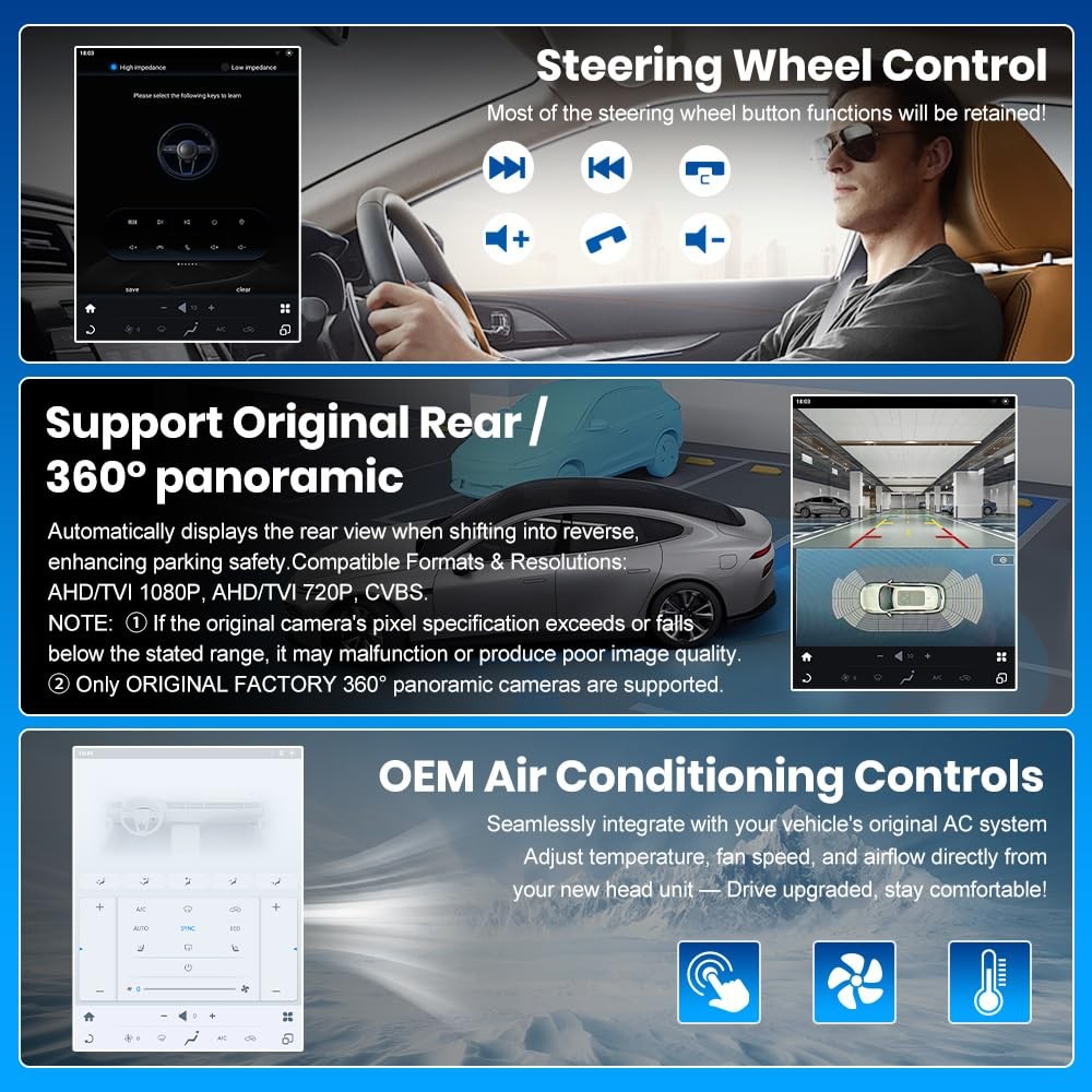 12.1″ Tesla Style Wireless Carplay Stereo for 2019-2023 Sierra & Silverado