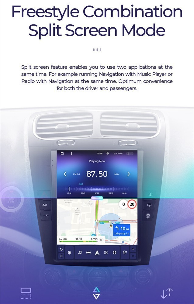 9.7″ Android Car Stereo Radio CarPlay GPS Maps Navi For Dodge Journey 2012-2020