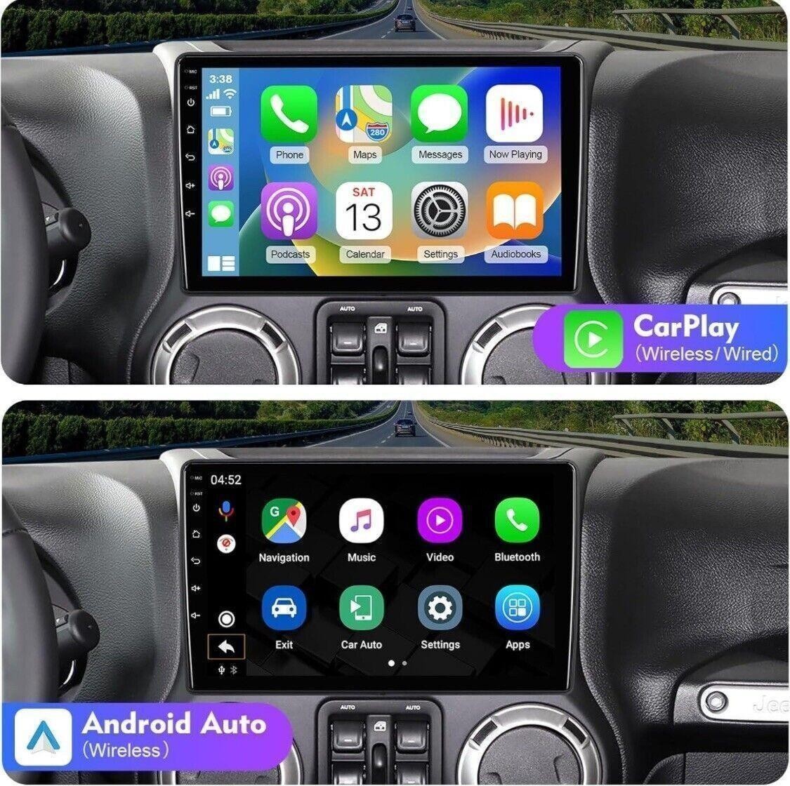 6+128G 10.1″ Android 12 QLED Double Din Stereo -Cherokee, Wrangler, Charger, Ram