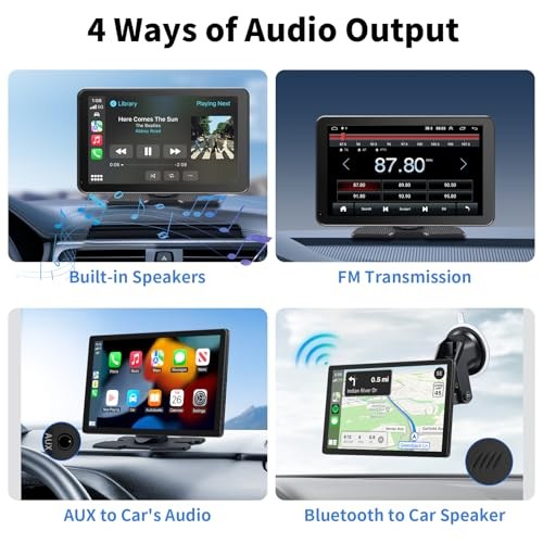 CarPlay Screen for Car, 9” Wireless CarPlay & Android Auto – Smart Black