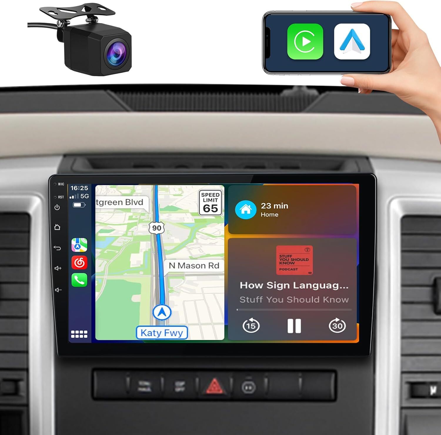 [4+64GB] Car Radio Stereo for Dodge RAM 2009-2012 Jeep Wrangler JK See Details