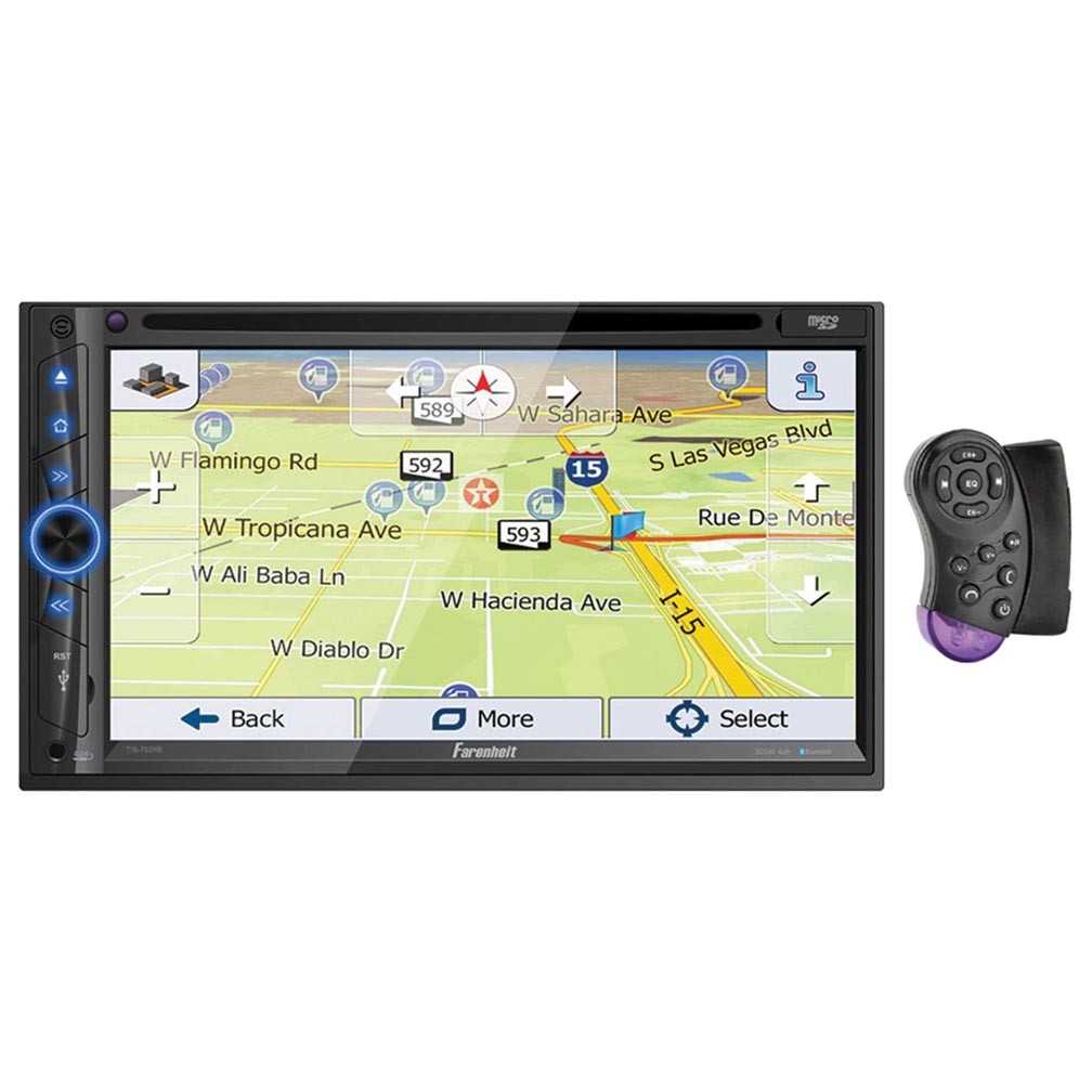 Farenheit TIN-702HB 2-DIN 6.2″ LCD GPS Navigation DVD Multimedia Source Unit …