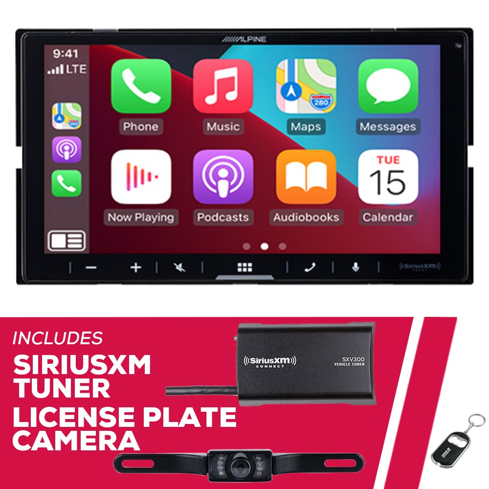 Alpine iLX-W670-M 6.75″ 2-DIN Receiver w/ SiriusXM Tuner, License Plate Camera