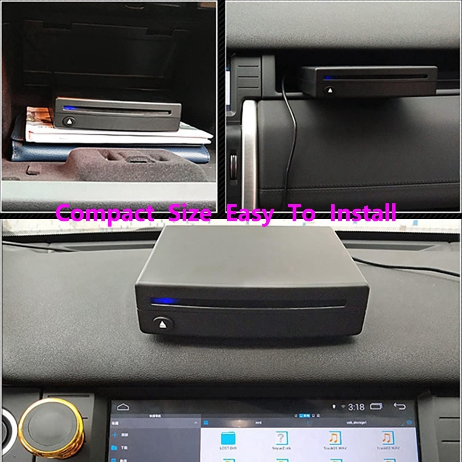 External USB Car Universal CD Player, Vehicle CD Player For Car Via USB Radio