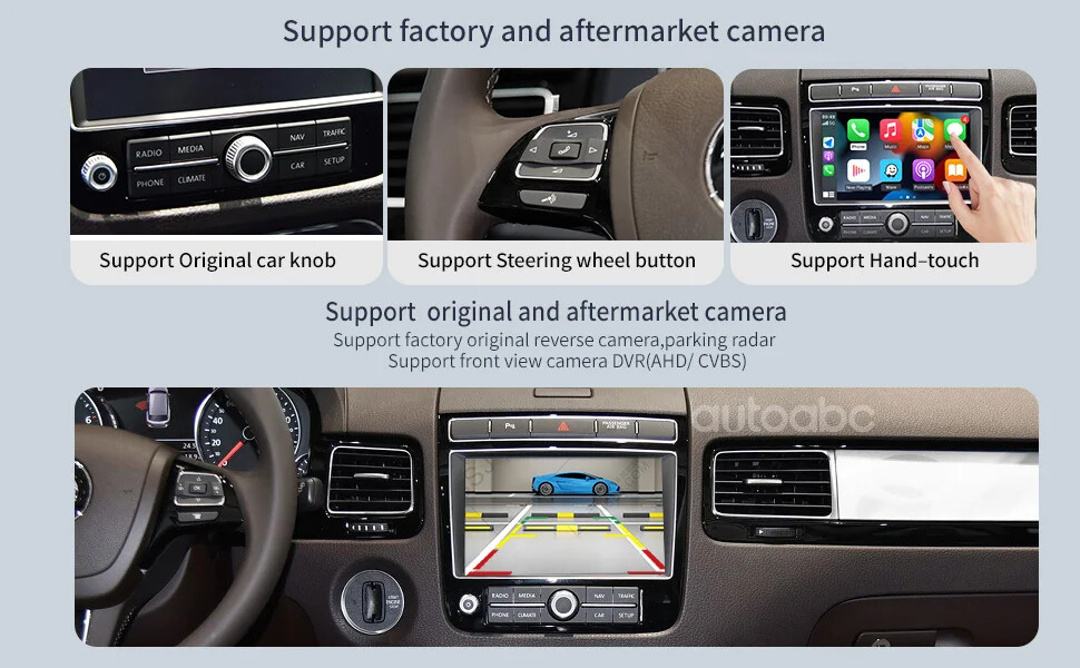 Wireless carplay Android Auto Module for Volkswagen Touareg RNS850 AirPlay Box