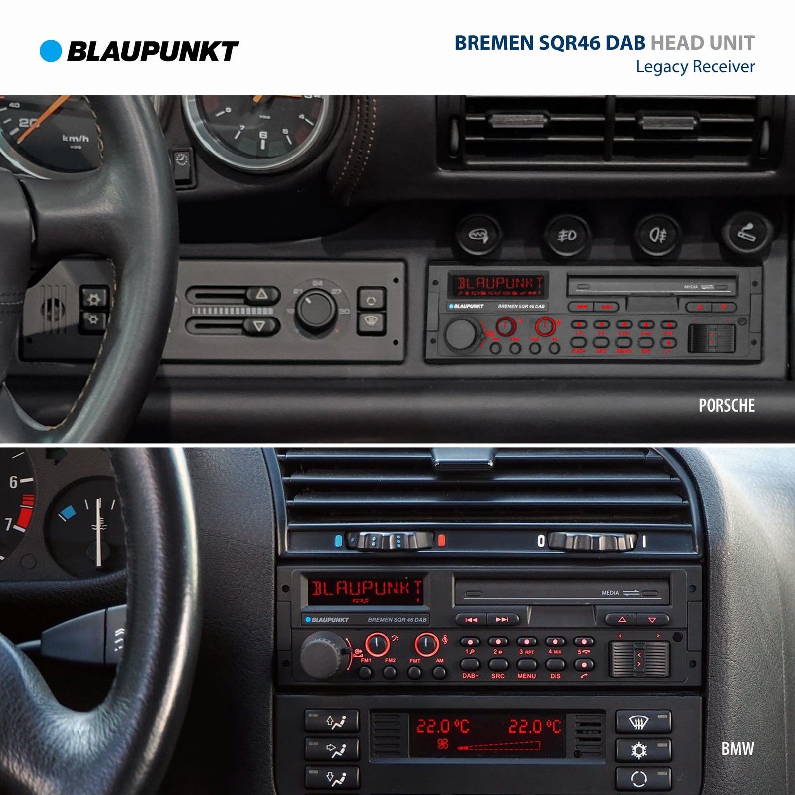BLAUPUNKT Bremen SQR 46 DAB Retro Car Stereo 80s Classic Bluetooth USB SD AUX –