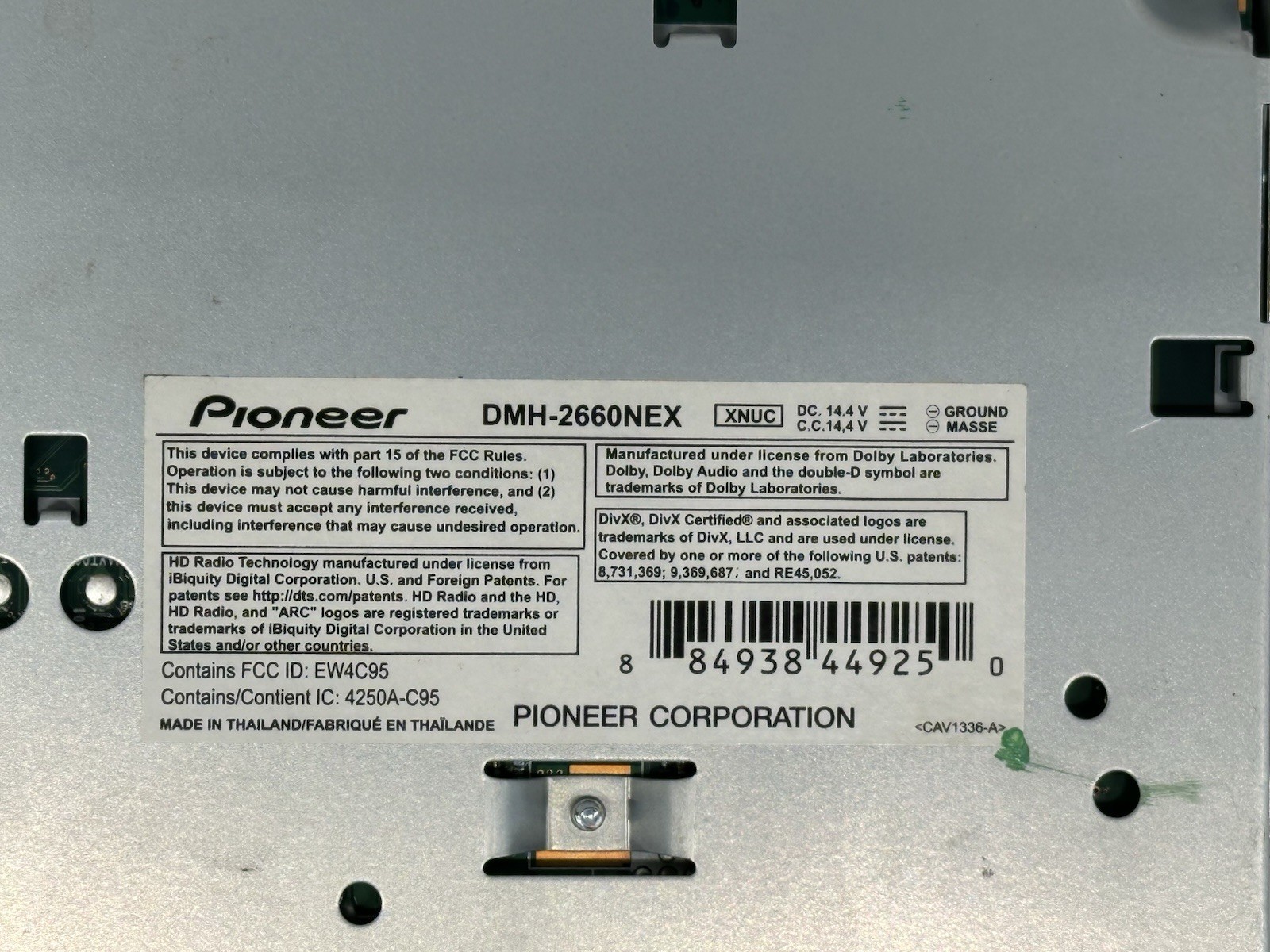 Pioneer DMH-2660NEX 2 DIN 6.8″ HD Radio Receiver Apple Android Bluetooth USB