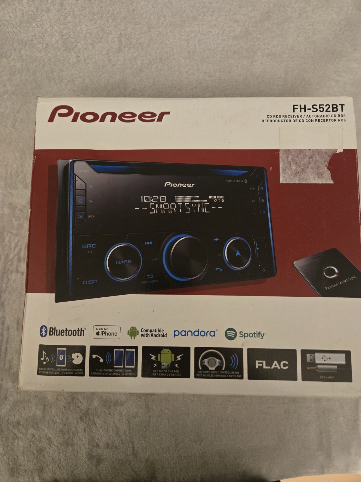 Pioneer CD RDS Receiver/ Autoradio CD RDS FH-S52BT Slightly USED
