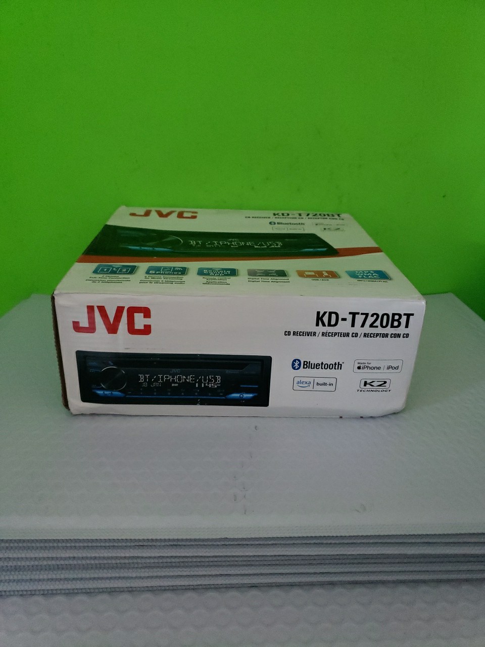 JVC KD-T720BT Bluetooth CD Player Android iPhone Alexa Pandora USB Aux MP3 AM FM