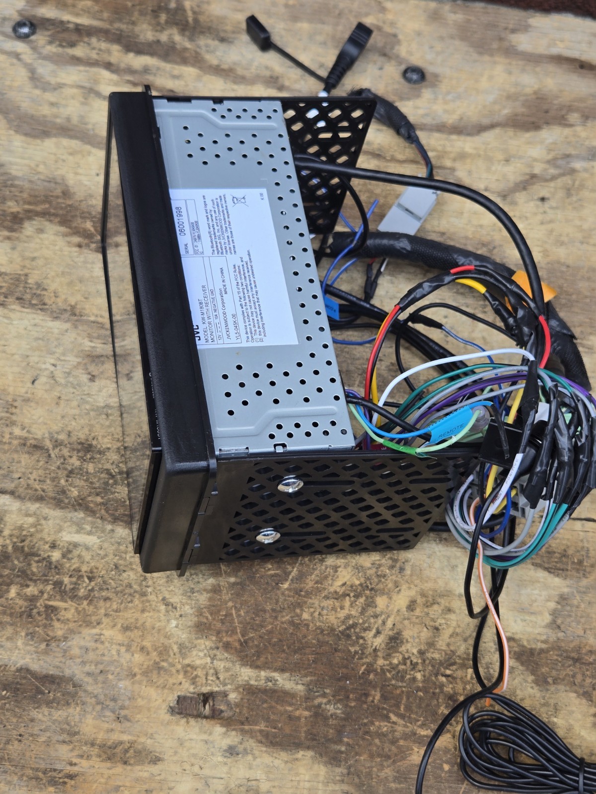 JVC KW-M180BT 6.8″ Short DMR, USB Mirroring, 1Cam, 2V,Fast Startup – Used, Good