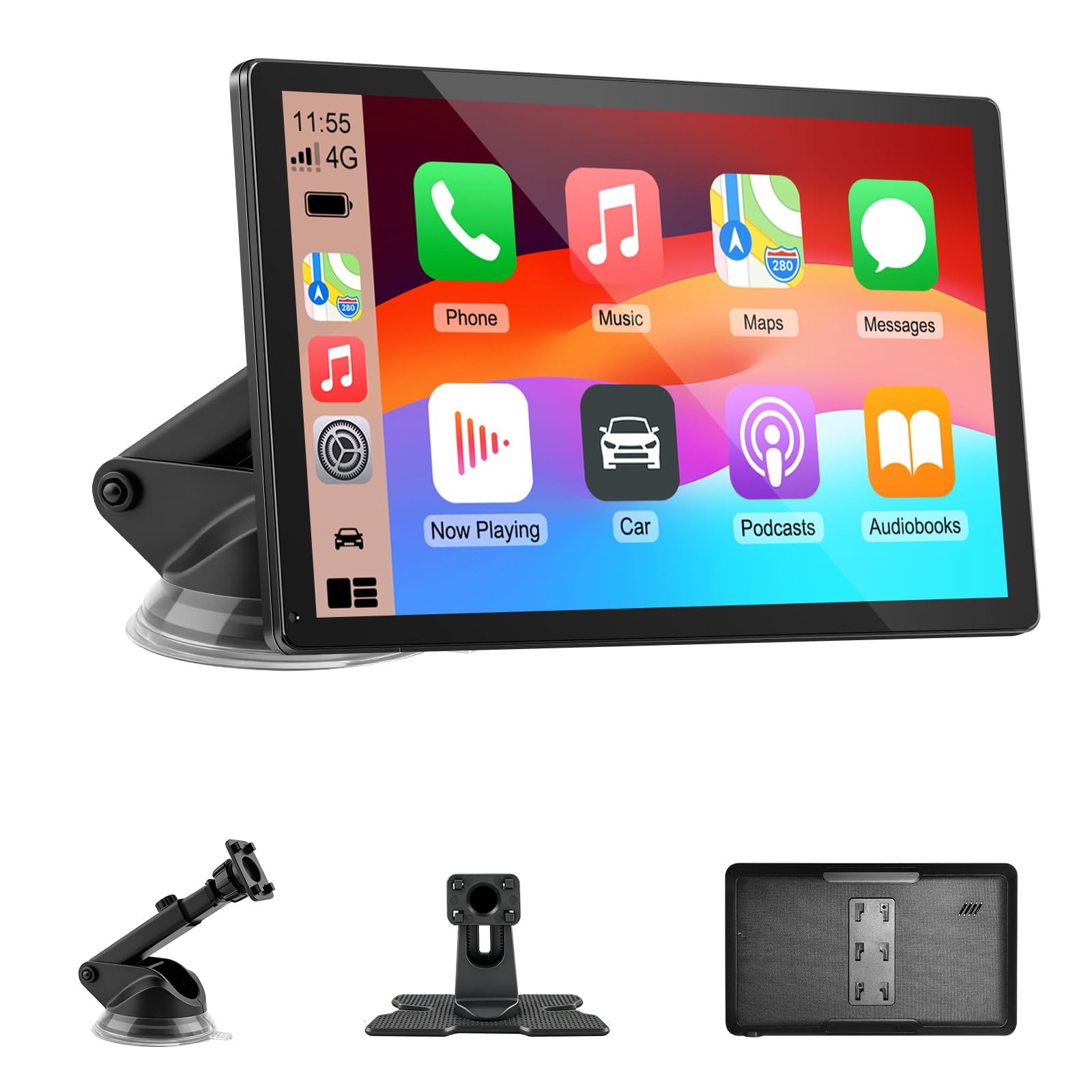 CarPlay Screen for Car, 9” Wireless CarPlay & Android Auto – Portable Touchs…