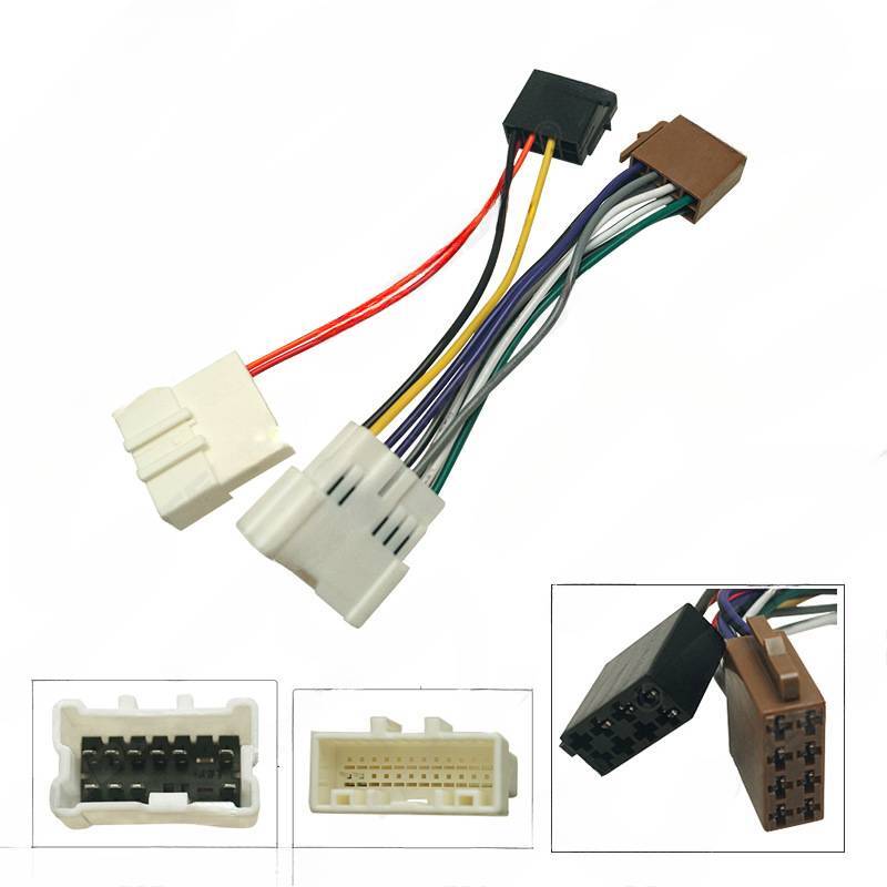for Renault Karbin Logan/Sandero car ISO audio modification cable,power adapter
