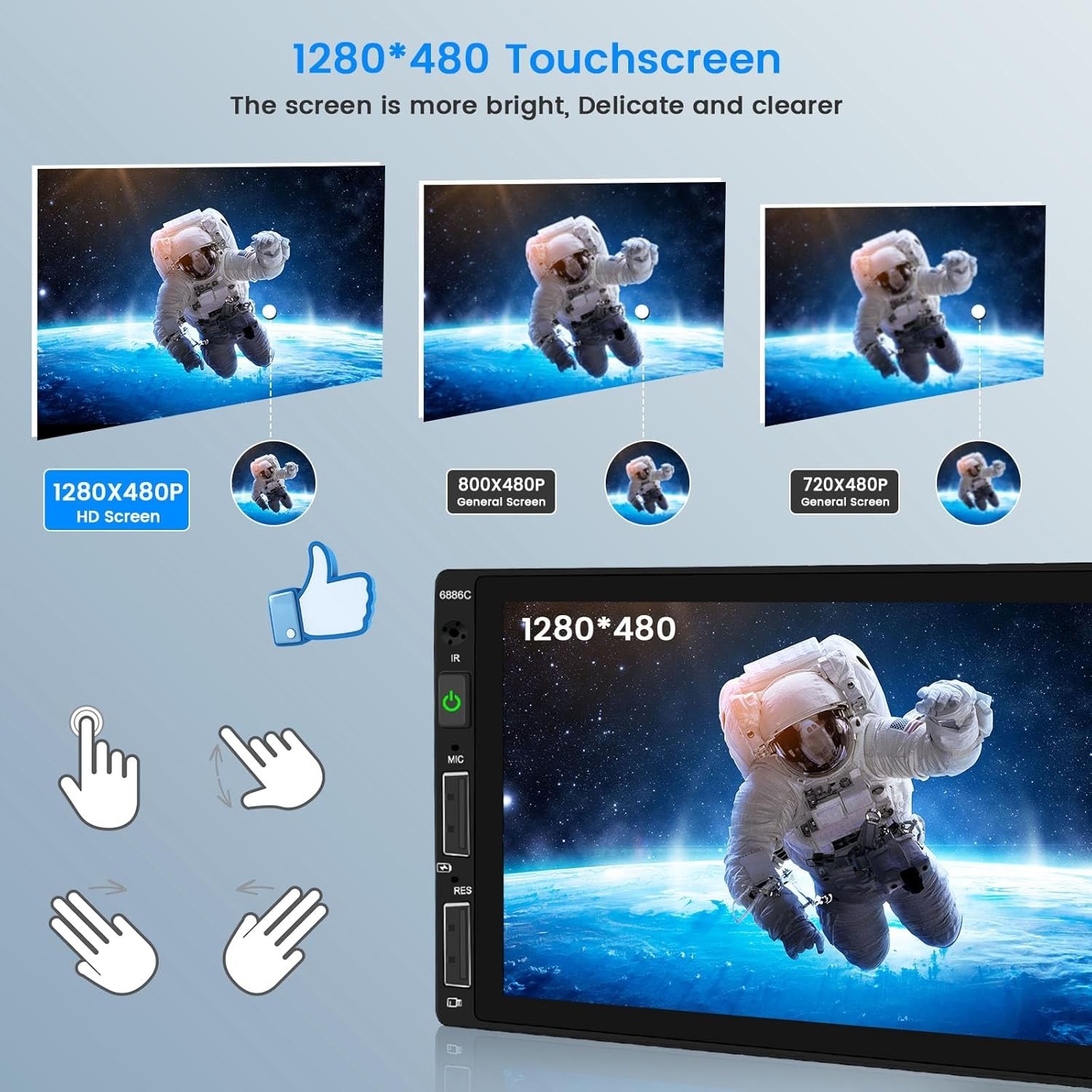 Advanced 6.9 Inch Car Audio Stereo with Wireless Carplay & Enhanced Connectivity