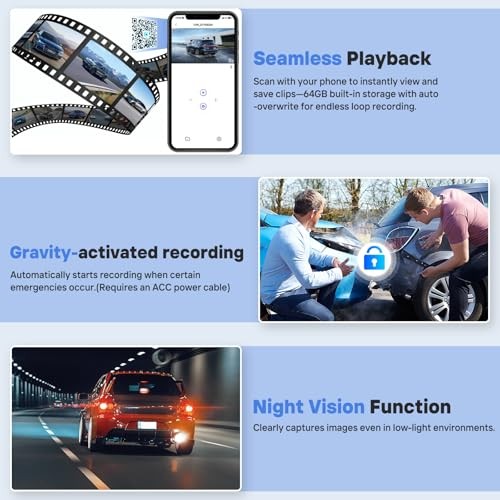 9″ Wireless Apple Carplay Screen for Car with 4K Dash Cam, Portable 9inches