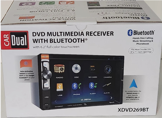 Dual Car DVD Multimedia Receiver With Bluetooth Model XDVD269BT