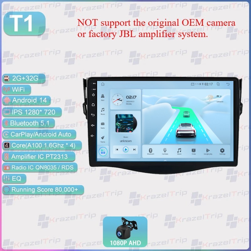 8 Core 64G Android Car Radio for Toyota RAV4 2006 2007-2012 Carplay Stereo GPS