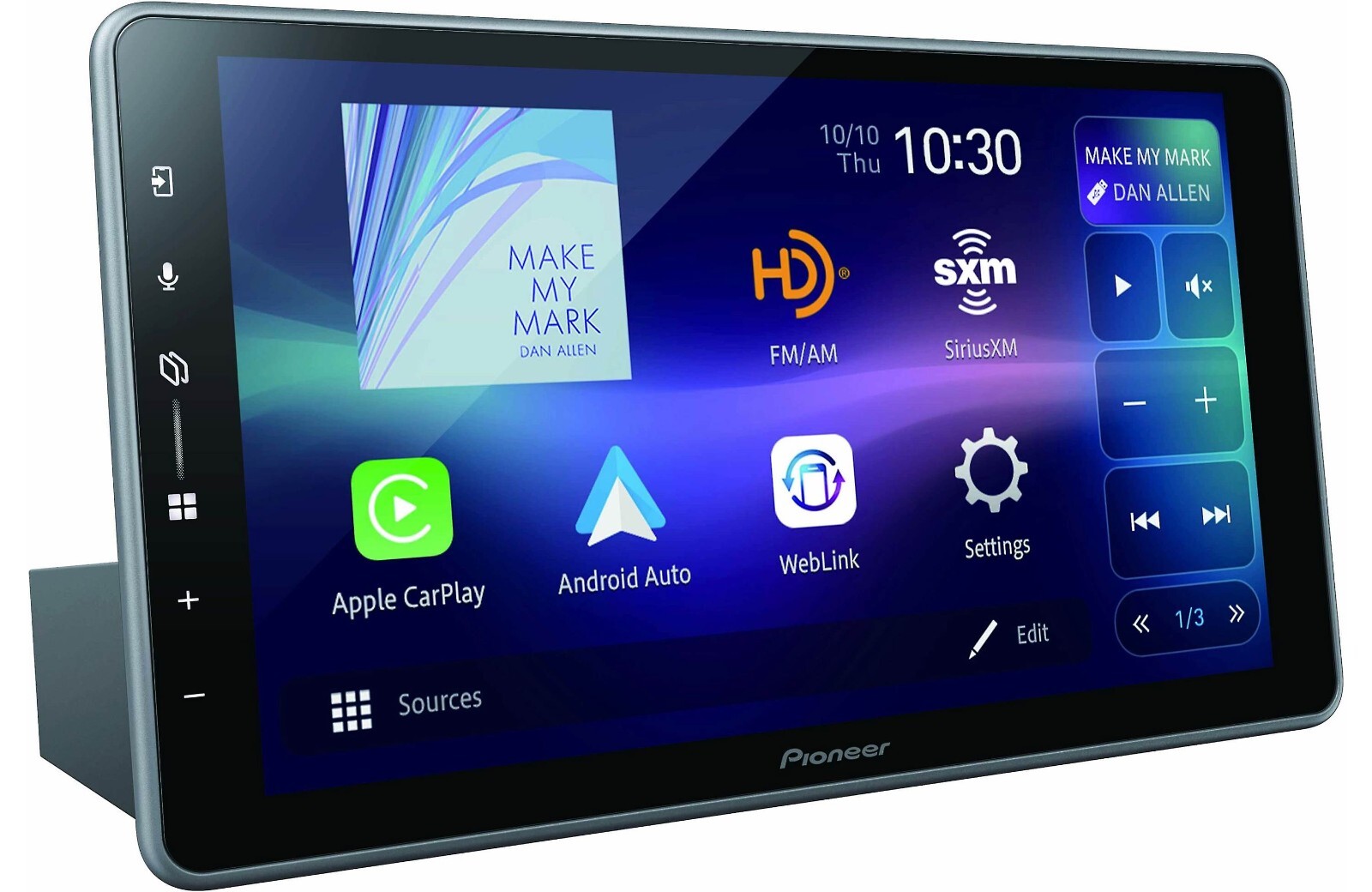 Pioneer 1 DIN Digital Bluetooth Multimedia Receiver with Apple CarPlay