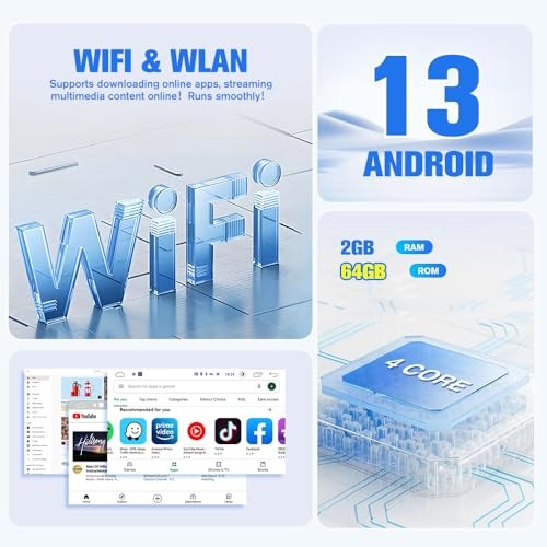 Android [2GB+64GB] Car Radio Stereo Upgrade for Dodge RAM 9″ 64GB