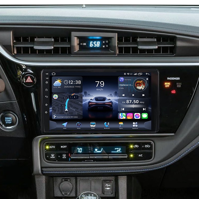 For Toyota Corolla 2017 2018 Android 13 Car Stereo Radio GPS Navi Apple CarPlay