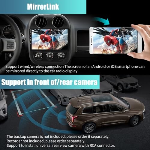 Car Radio for Jeep Compass Patriot 2010-2016, 10.1 inch Touch Screen 2+64G