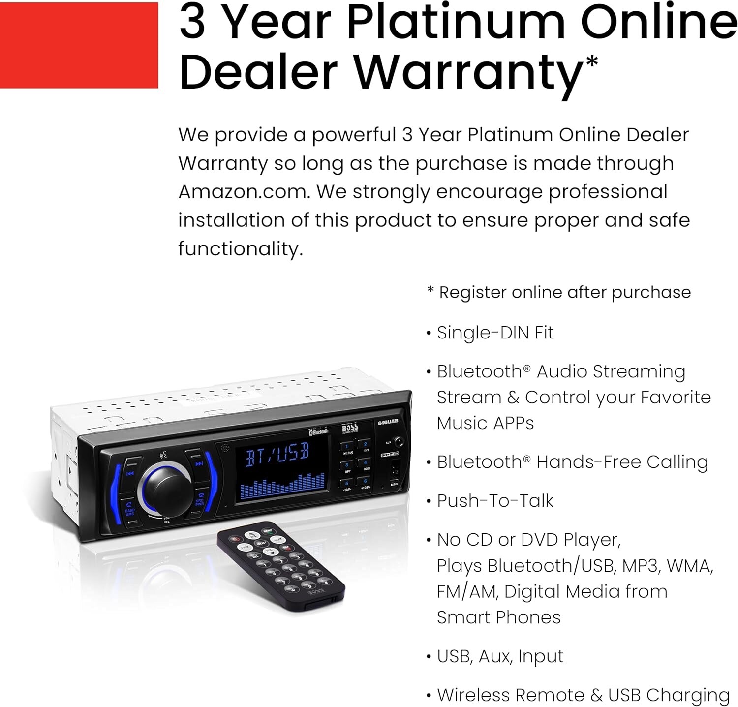 BOSS Audio 616UAB Car Mp3 Player