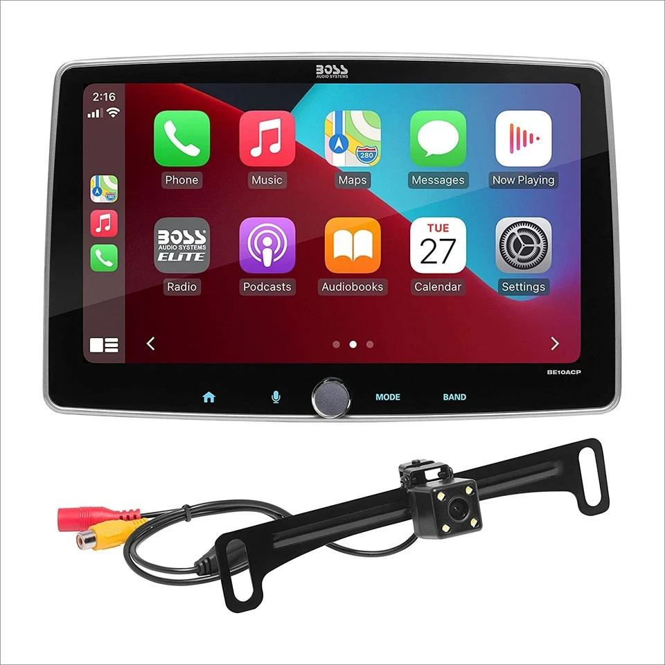 Boss Elite BE10ACP-C 10.1″ Apple CarPlay Android Auto Bluetooth Stereo + Backup