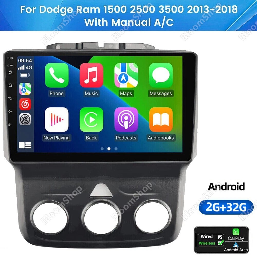 Car Radio Apple Carplay For 2014-2018 Dodge Ram 1500 2500 3500 Stereo 2016 2017