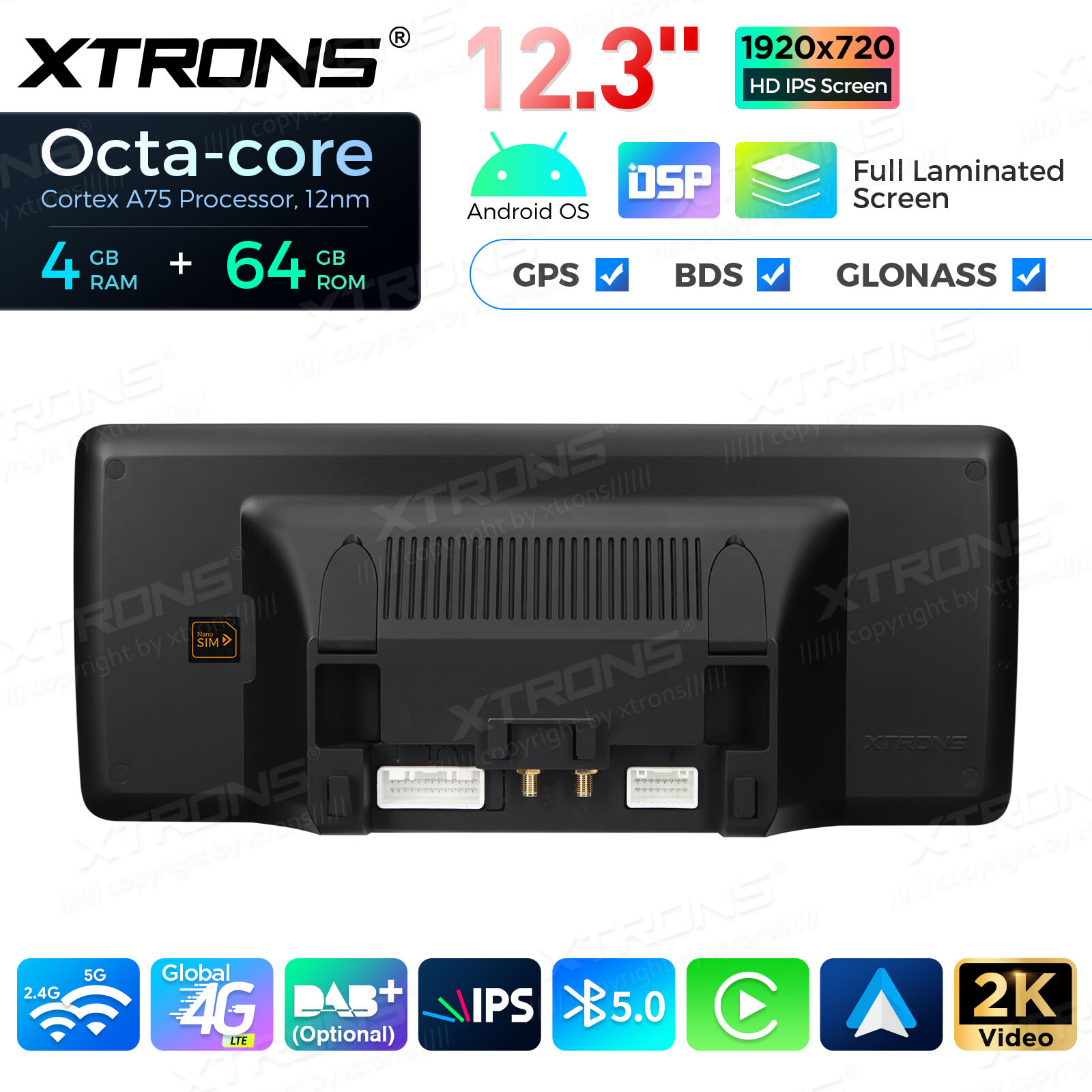 Android 13 Octa-Core 4+64GB Car Play Stereo GPS For Mercedes-Benz X204 2013-2015