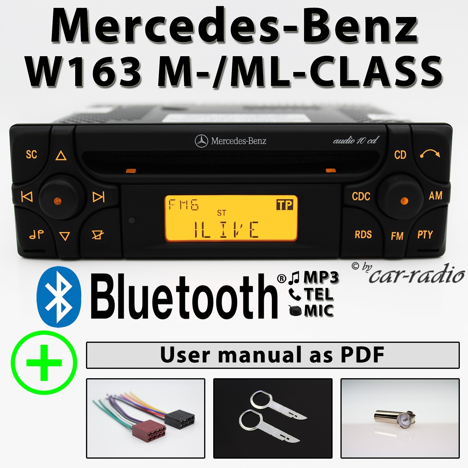 Mercedes W163 Car Stereo Bluetooth Radio Audio 10 CD MF2910 OEM Genuine M ML
