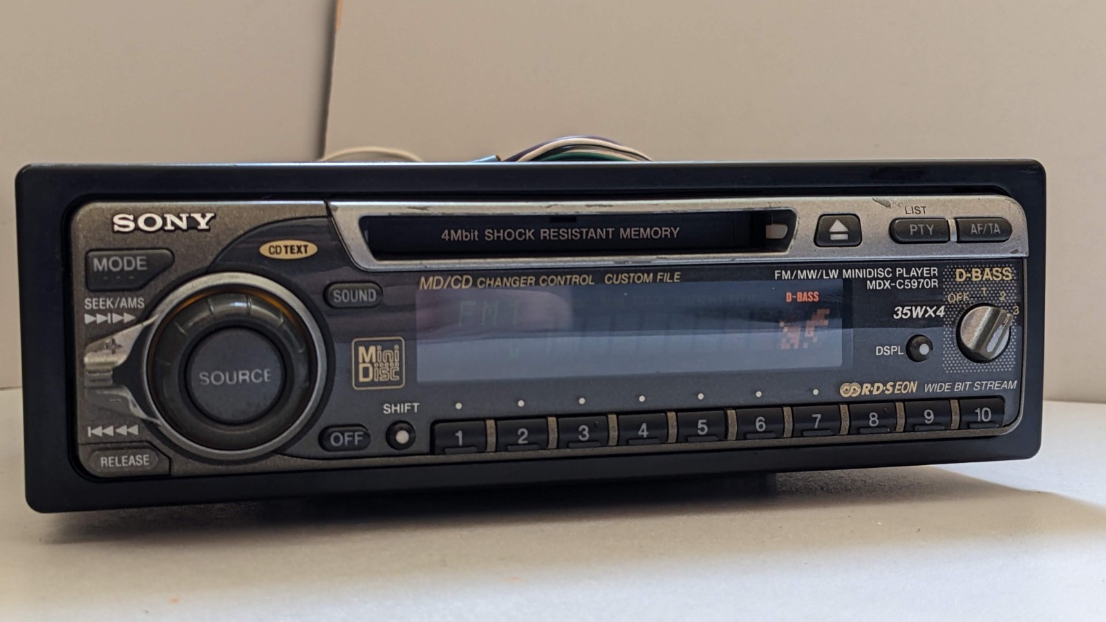 Oldschool Sony MDX-C5970R Mini Disc In-Dash Car Radio RDS 35W x 4 +Optional BT