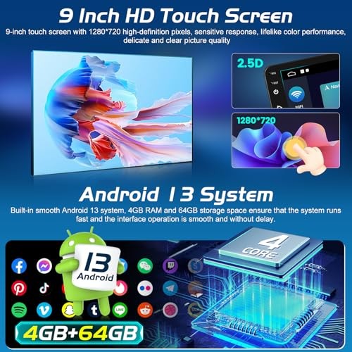 [4+64G] Car Radio for Mazda 3 2009-2013 with Wireless Carplay and Android