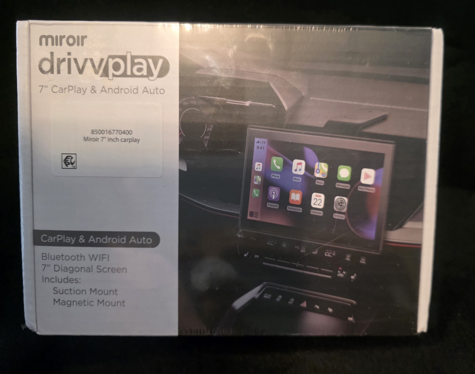 Miroir Drivvplay Wireless Car Play & Android Auto Display 7″ Touch Screen M1003™