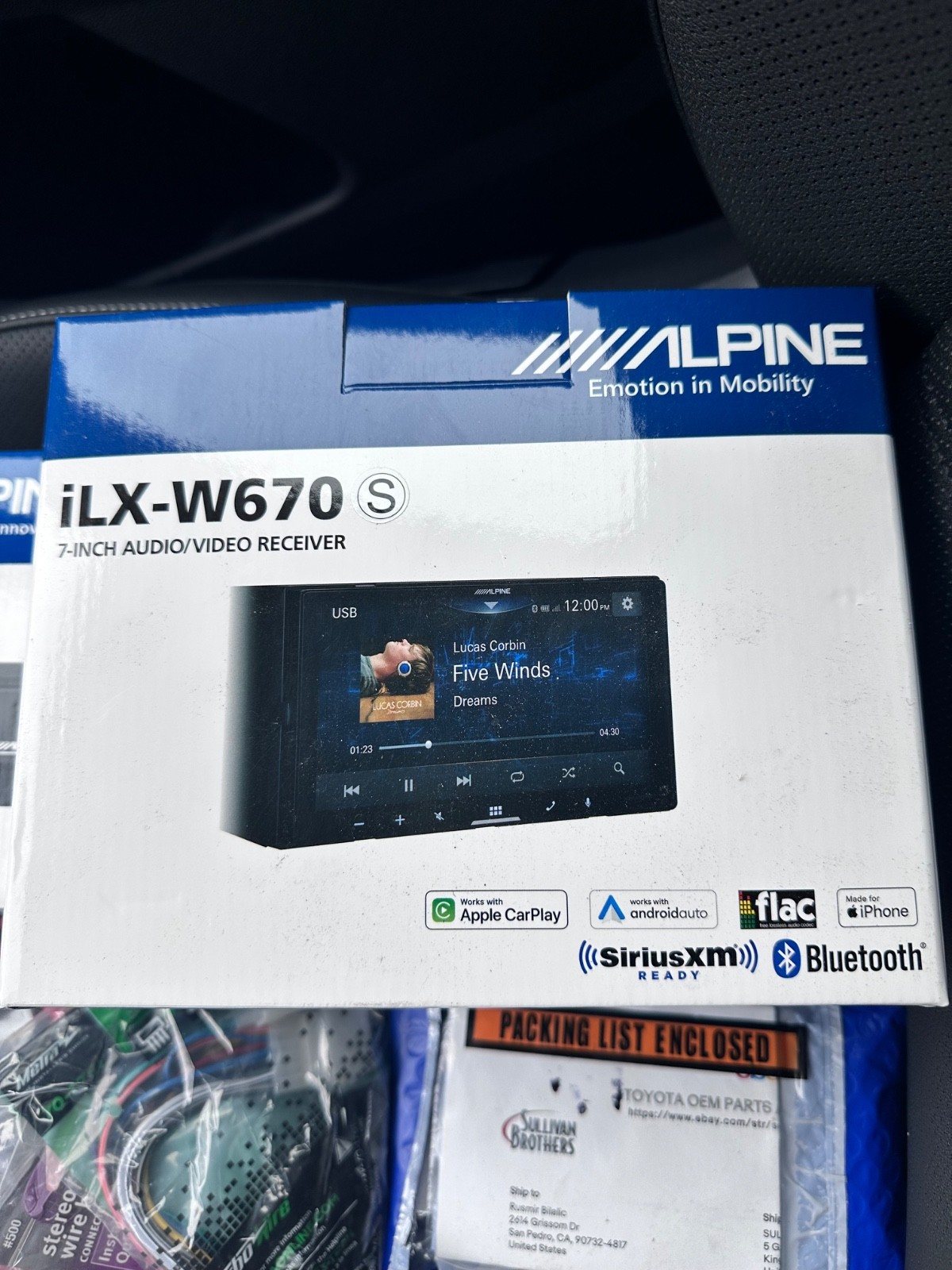 Brand New Alpine iLX-W670S + KTA-450 Amp Bundle – Apple CarPlay/Android Auto – C