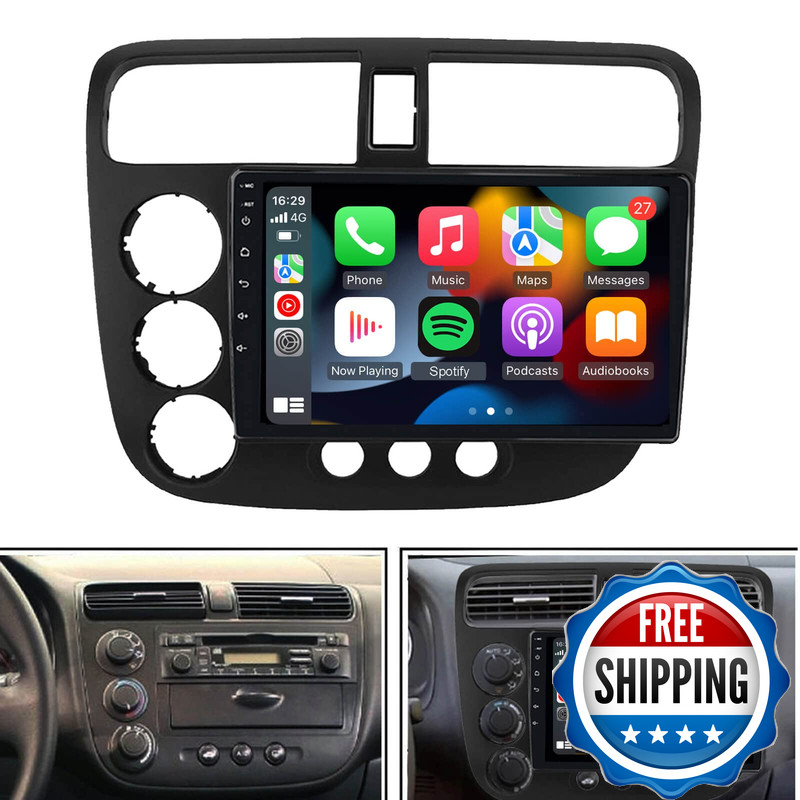 For 2001-2005-Honda-Civic-Radiobuilt-In Carplayandroid Auto 2G Ram 32G Rom