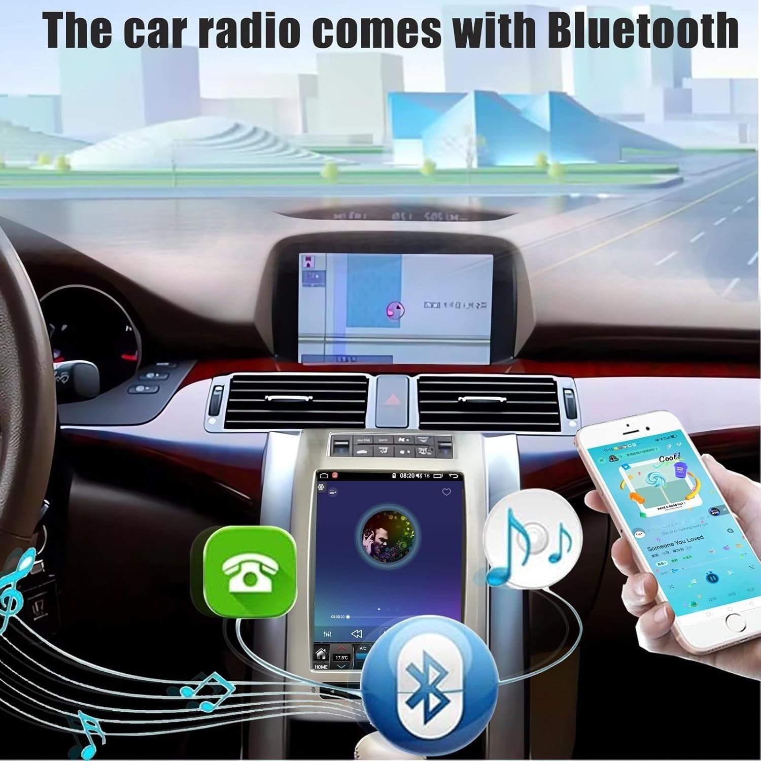 10.4″ Car Radio Stereo GPS Navigation Carplay 6+128GB For Acura RL 2004-2012