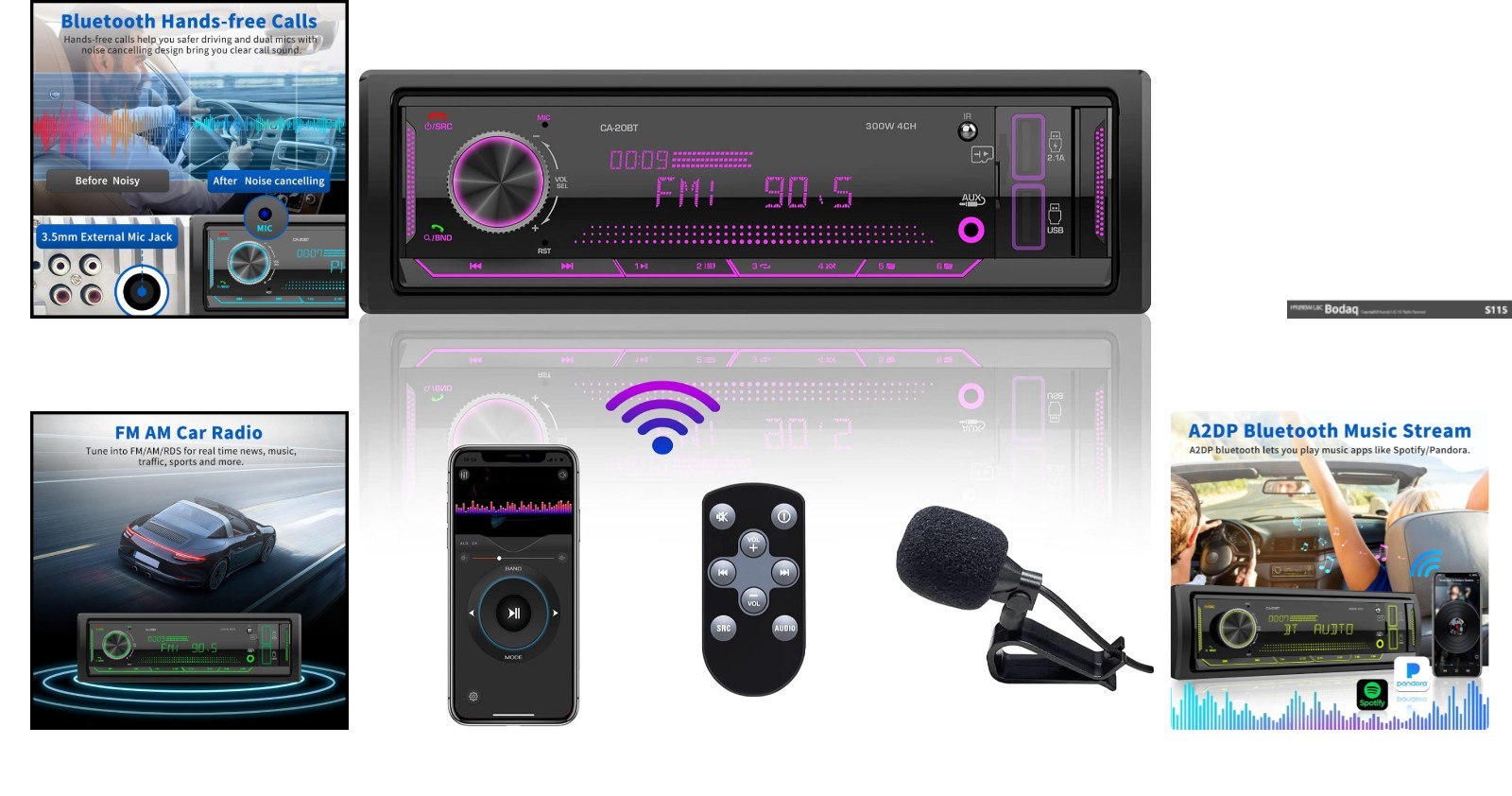Multi-Function Marine Audio Receiver – Bluetooth, FM/AM, USB/SD & App Control