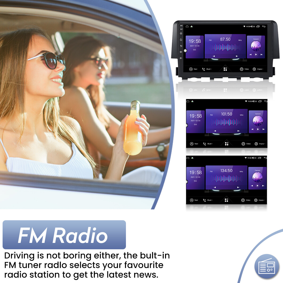 9″ 32G FOR HONDA CIVIC 2016-20 CAR STEREO RADIO GPS WIFI APPLE CARPLAY 1280*800