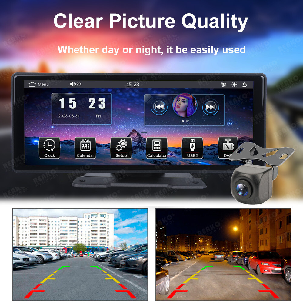 10.26inch 2K Wireless Apple CarPlay Android Auto Touch Screen Car Portable Radio