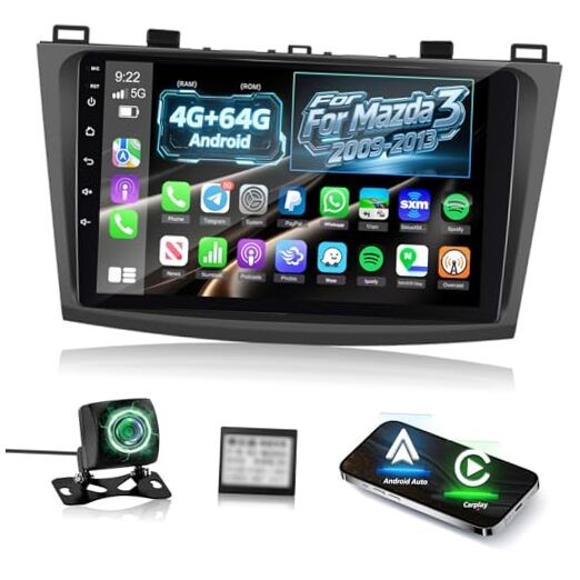 [4+64G] Car Radio for Mazda 3 2009-2013 with Wireless Carplay and Android