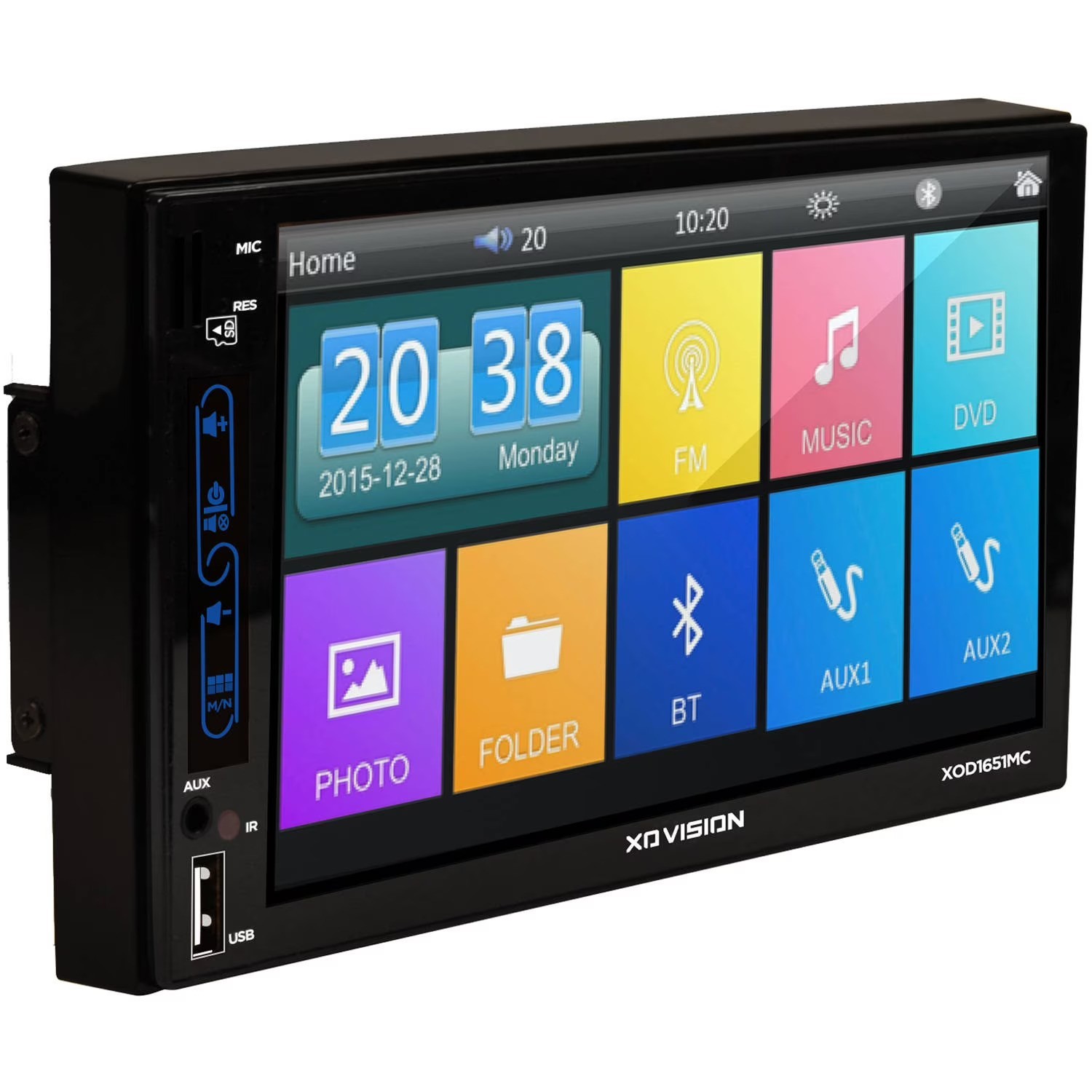 XO VISION 6.2″ double 2 DIN CD DVD MP3 USB Bluetooth Touchscreen car audio FM AM